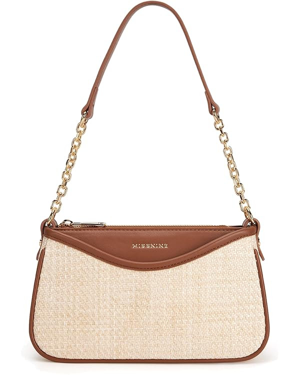 Missnine Shoulder Bag for Women Small Purse Trendy Clutch Hobo Bag Vegan Leather Mini Handbag wit... | Amazon (US)