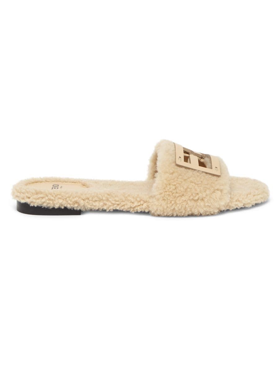 Baguette Leather & Faux Shearling Sandals | Saks Fifth Avenue