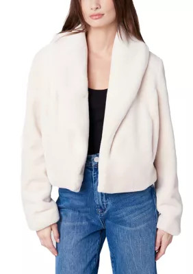 BLANK NYC Women's Faux Fur Cropped Jacket, Small | Belk