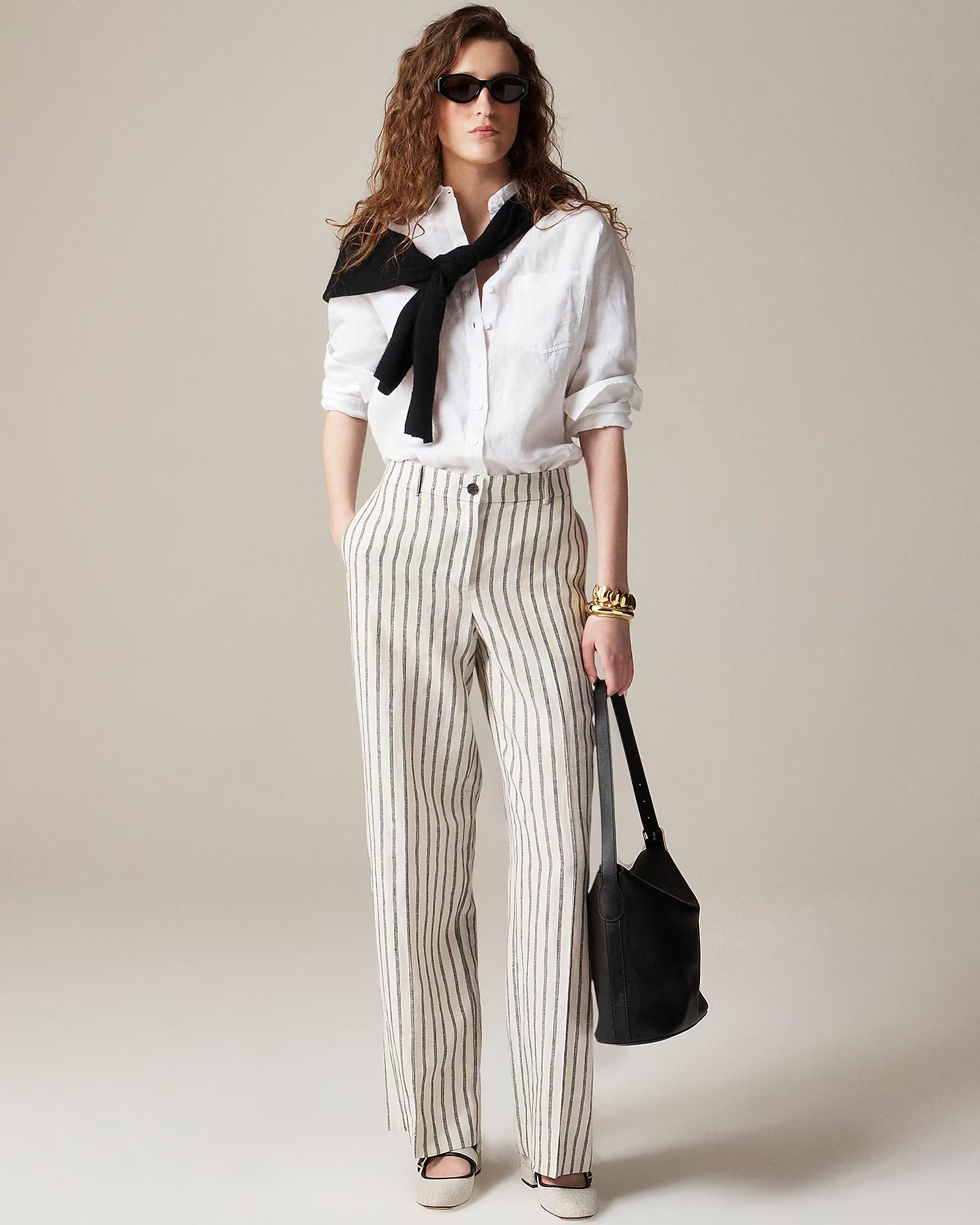 Harbor pant in striped linen | J. Crew US