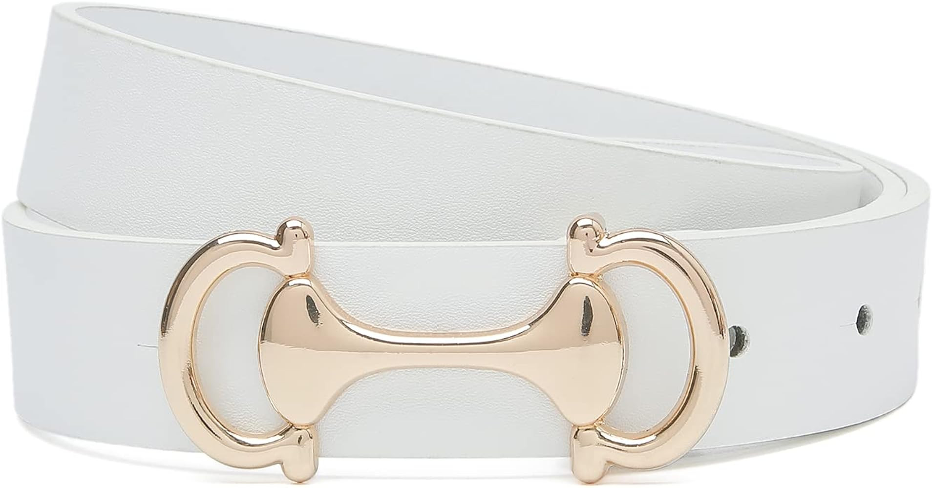 Women Belts for Jeans Dresses Skinny Waist Belt with Gold Buckle Thin Belts for Ladies | Amazon (US)