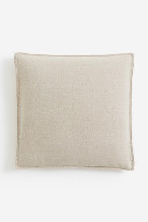 Washed linen cushion cover - Light beige - Home All | H&M GB | H&M (UK, MY, IN, SG, PH, TW, HK)