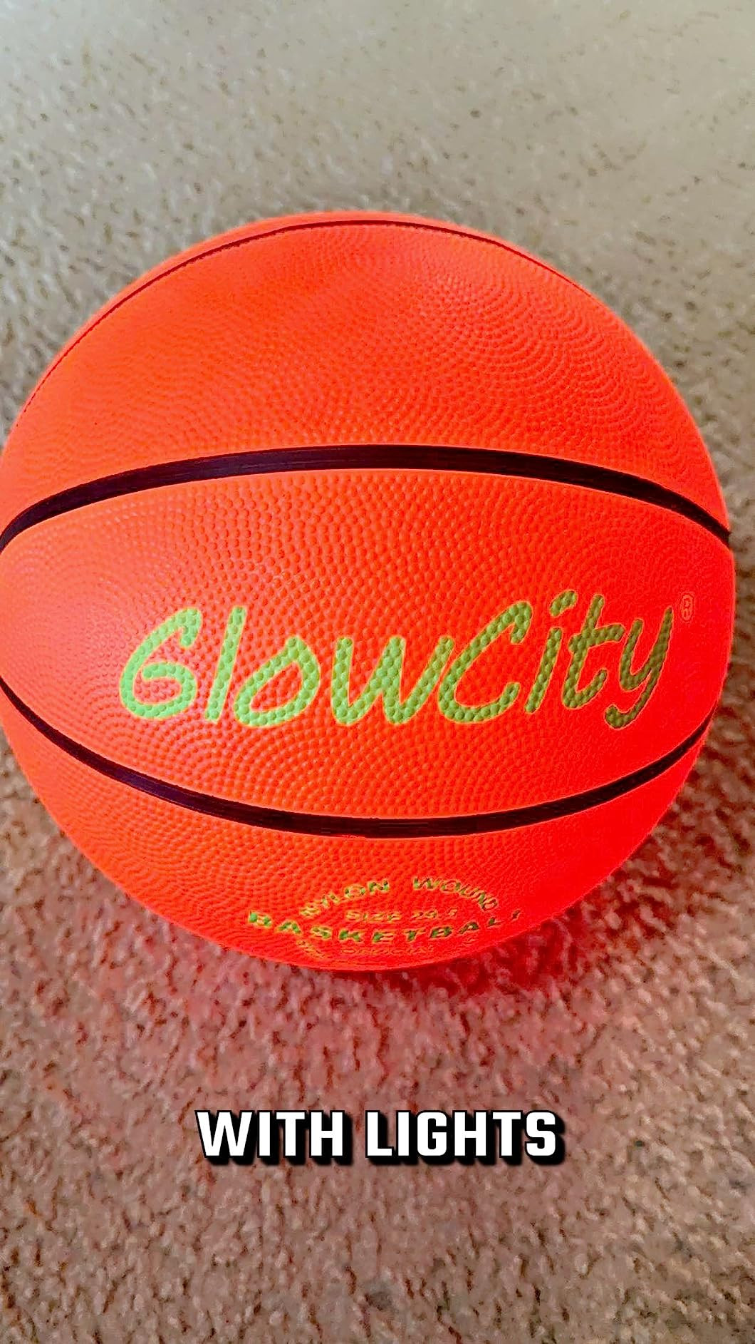 GlowCity Glow in The Dark Basketball for Teen Boy - Glowing Red Basket Ball, Light Up LED Toy for... | Amazon (US)