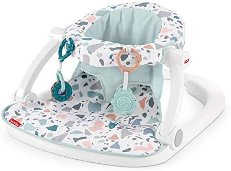 Fisher-Price Sit-Me-Up Floor Seat Pacific Pebble, portable baby chair with toys | Amazon (US)