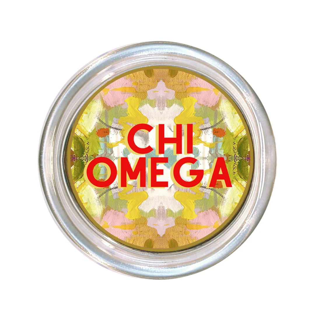 Chi Omega Large Glass Coaster | Laura Park Designs