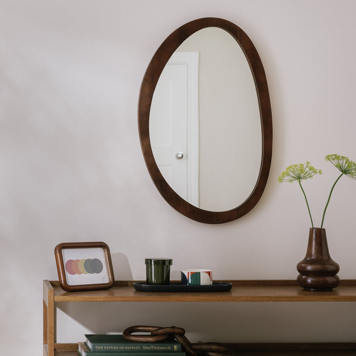 Habitat Mango Wood Irregular Wall Mirror - 70x45cm | argos.co.uk