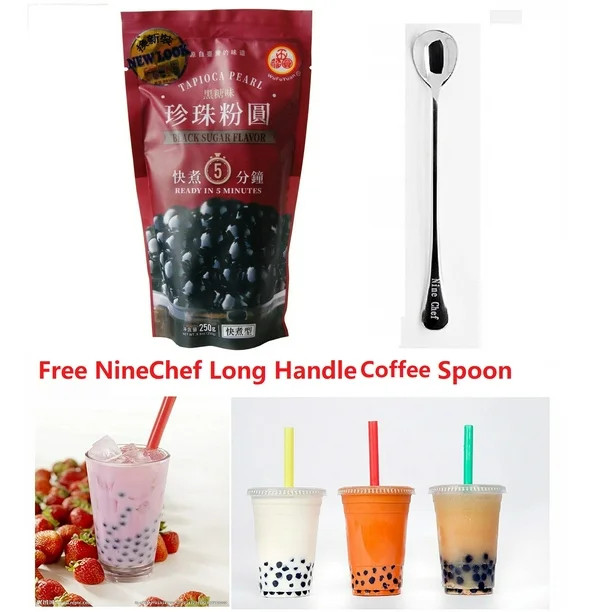 1 Packs of BOBA (Black) Tapioca Pearl "Bubble Tea Ingredients" - Walmart.com | Walmart (US)
