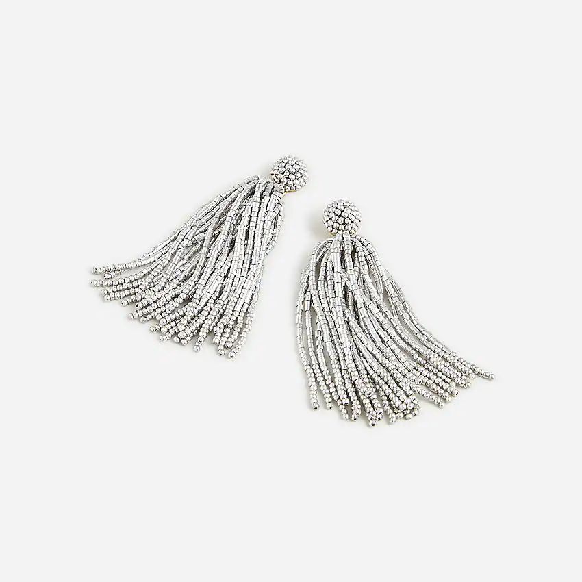 Beaded tassel earrings | J.Crew US