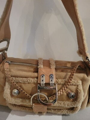 Christian Dior Leather, Suede & Shearling Trim East West Flight Shoulder Bag 05  | eBay | eBay US