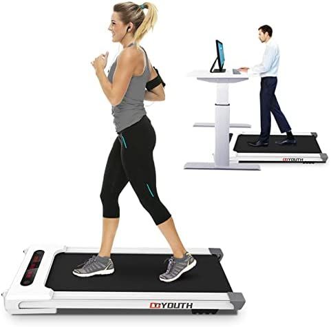 GOYOUTH 2 in 1 Under Desk Electric Treadmill Motorized Exercise Machine with Wireless Speaker, Remot | Amazon (US)