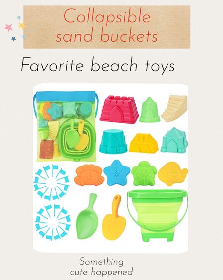 These sand buckets collapse and are made from silicone 
Favorite sand toys

Something cute happened 
Vacatio

#LTKstyletip #LTKFind #LTKswim