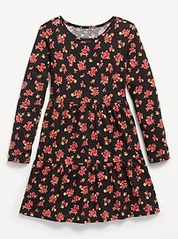 Tiered Printed Jersey-Knit Swing Dress for Girls | Old Navy (US)