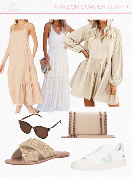 Amazon summer outfit ideas! 

summer dress, white dress, cream dress, Amazon dress, Amazon clothes, Amazon fashion, beach outfit, sandals, sunglassess

#LTKStyleTip #LTKSeasonal #LTKOver40