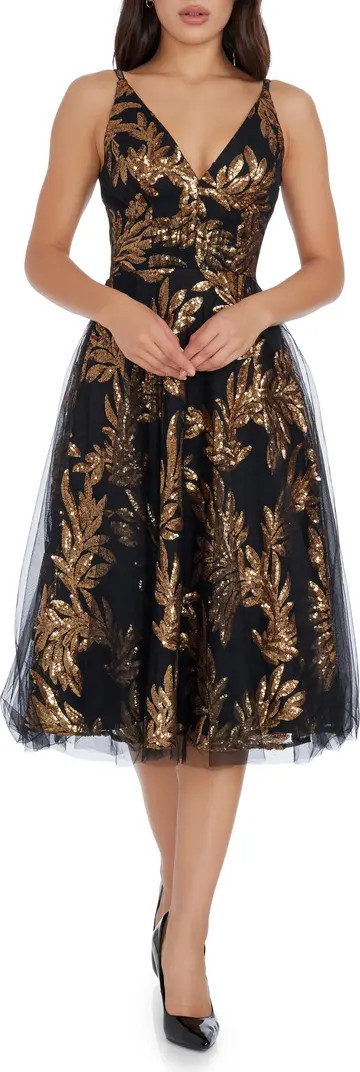 Courtney Sequin Lace Cocktail Dress | Nordstrom