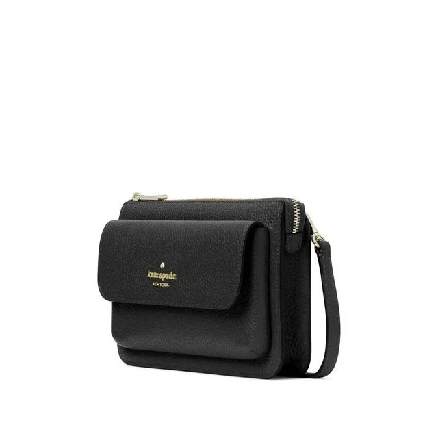 kate spade handbag for women Leila small flap crossbody bag, Black | Walmart (US)