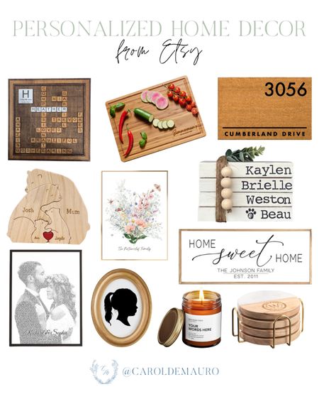 Check out these personalized home decor pieces that would also make great gift ideas!
#etsyfinds #giftforall #decoridea #kitchenmusthaves

#LTKGiftGuide #LTKhome #LTKstyletip