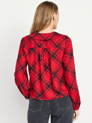 Crepe Button-Down Top | Old Navy (US)