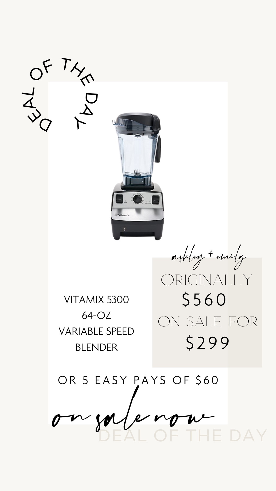 Deal of the day - vitamix - vitamix on sale - blender on sale - sale alert 

#LTKsalealert #LTKFind #LTKhome