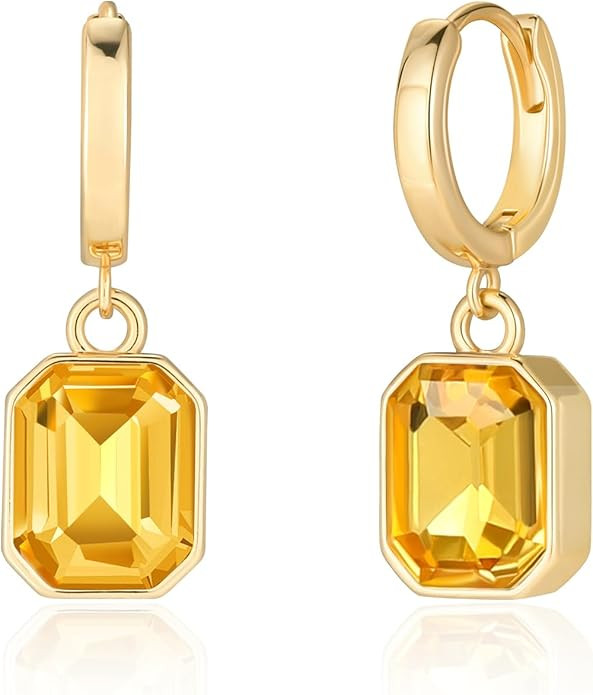 Birthstone Crystal Dangle Drop Earrings | Amazon (US)