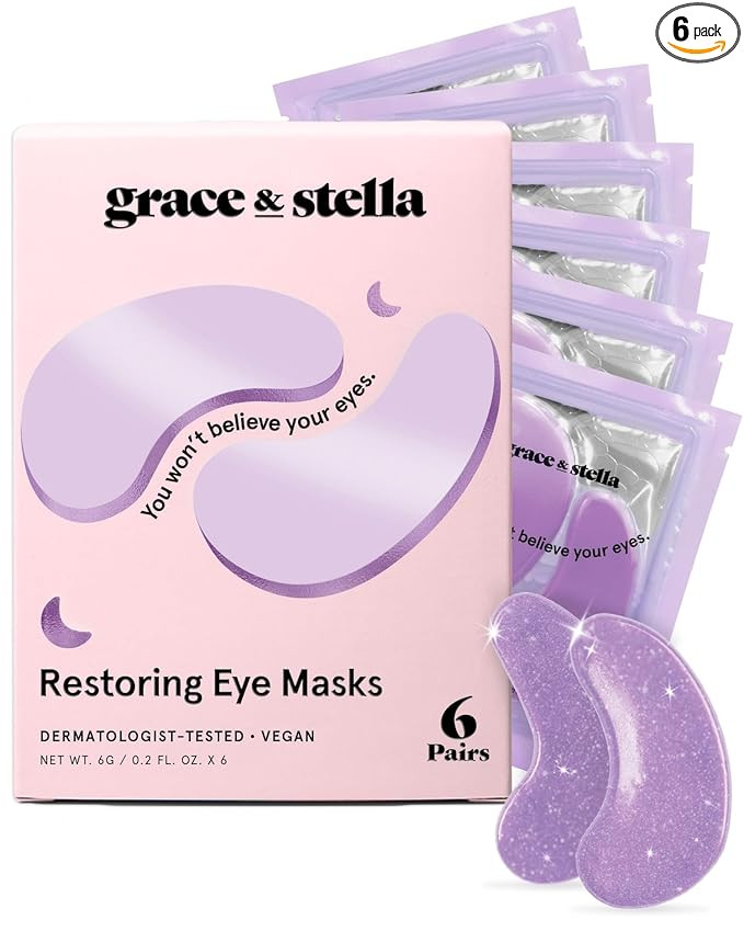 grace & stella Retinol Under Eye Patches for Puffy Eyes and Dark Circles - Restoring Gel Under Ey... | Amazon (US)