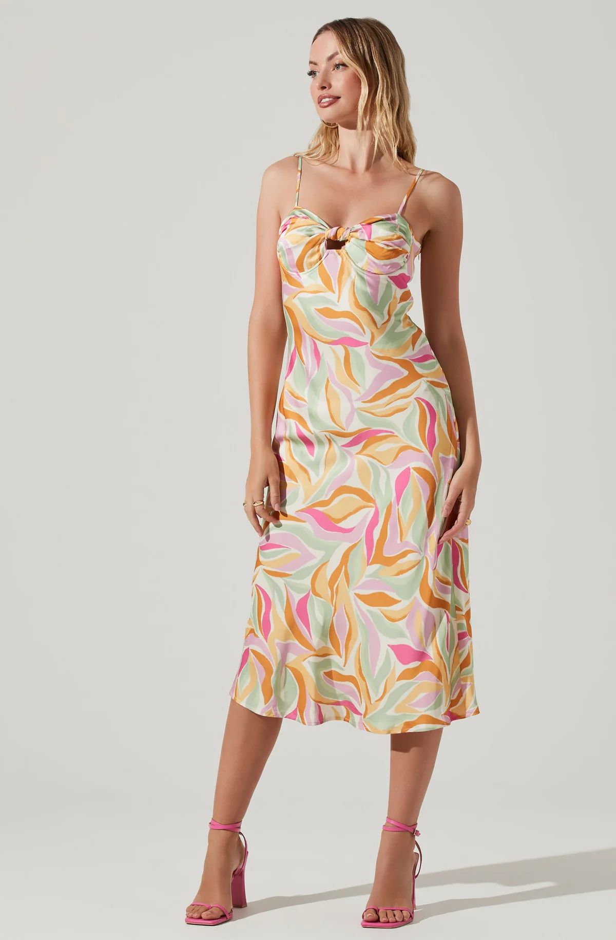 Mariela Abstract Print Midi Dress | ASTR The Label (US)