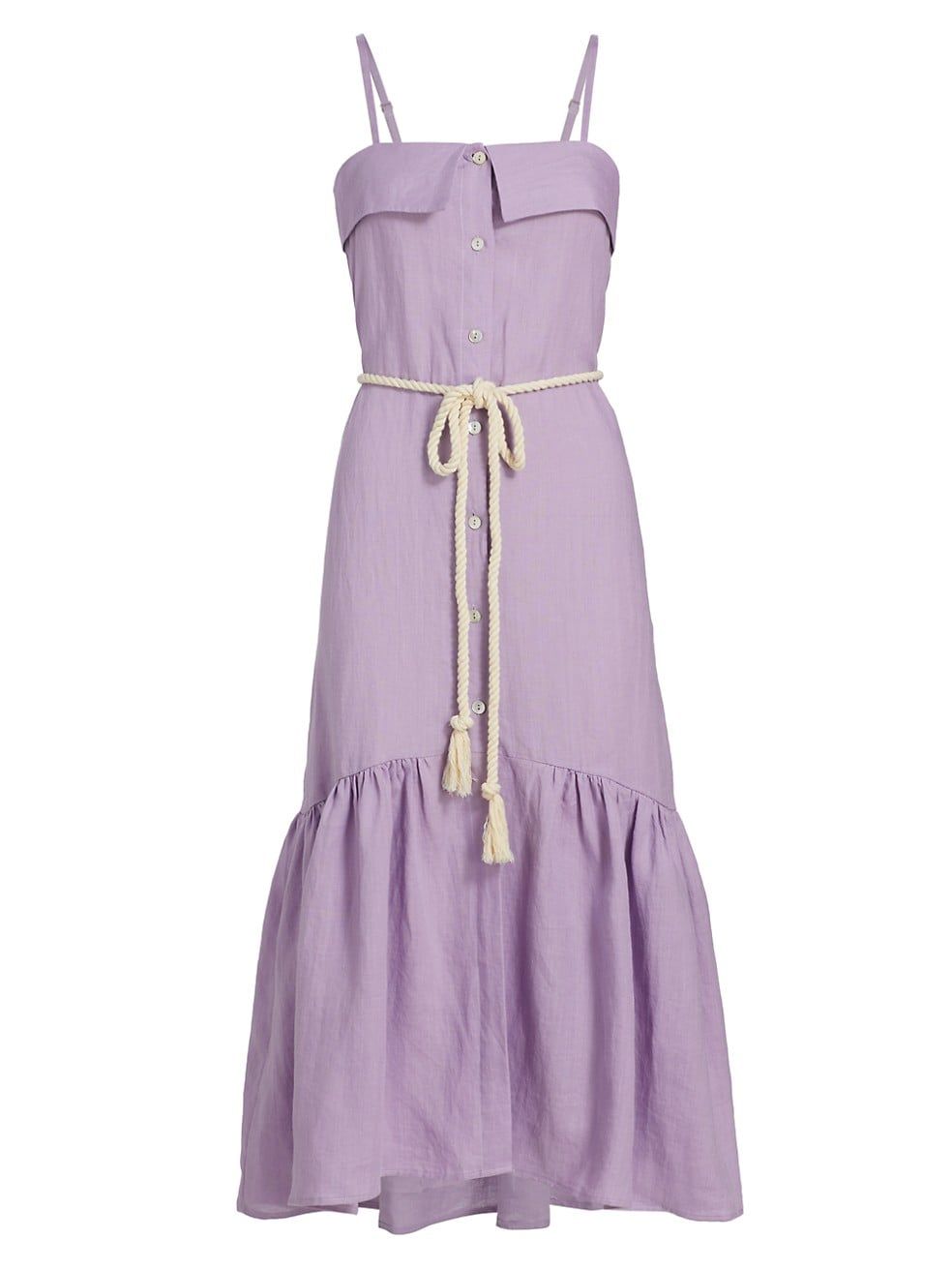 Ember Belted Linen Midi-Dress | Saks Fifth Avenue