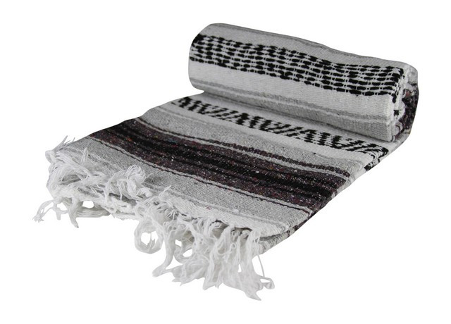 Kayso SW200M-GY Gray Mexican Blanket 65 x 45 in. | Unbeatable Sale