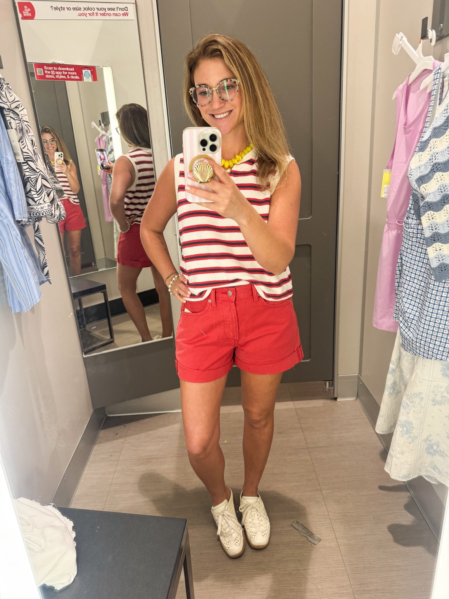 Red Jean shirts are perfect for all the summer holidays ! Perfect length too 

#LTKgrwm #LTKmomlife