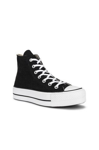 Chuck Taylor All Star Lift Hi Sneaker in Black & White | Revolve Clothing (Global)