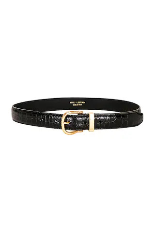 NILI LOTAN Louise Belt in Black | FWRD 