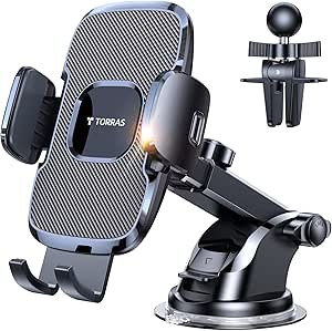 TORRAS [Ultra-Durable Cell Phone Holder for Car • Universal Mount Dashboard Windshield Vent •... | Amazon (US)