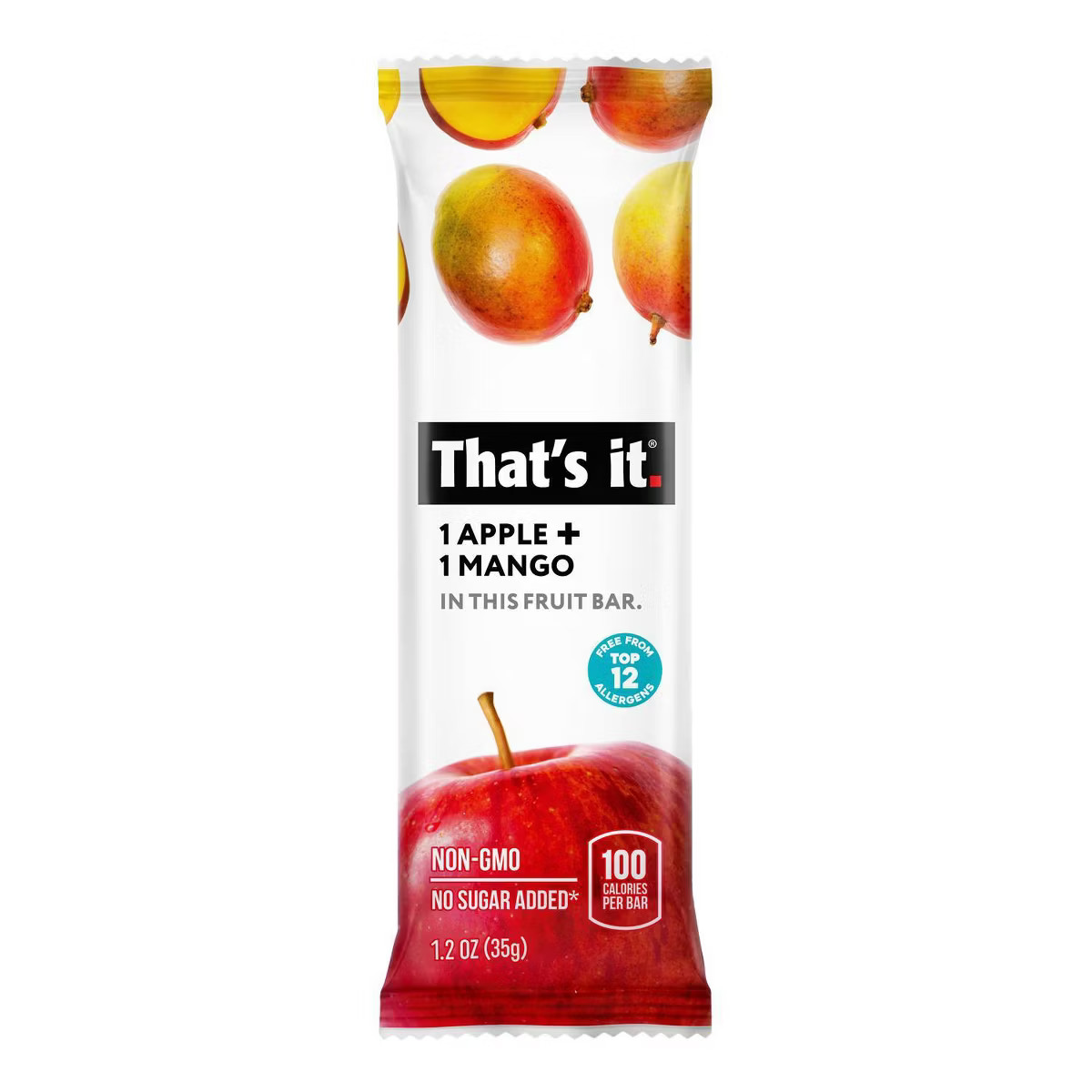That's it. Apples & Mangoes Flavored Fruit Bars - 6oz/5pk | Target