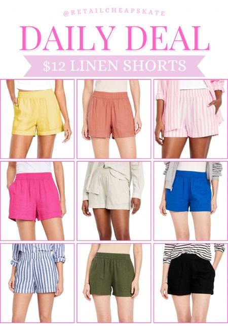 $12 linen shorts - today only!

#LTKsalealert #LTKfindsunder50 #LTKstyletip