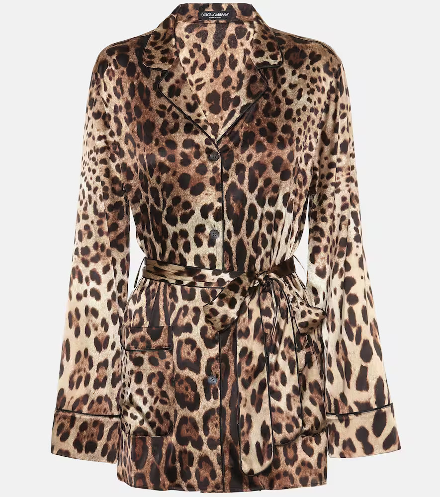 Dolce&Gabbana Leopard-print stretch-silk satin top | Mytheresa (INTL)