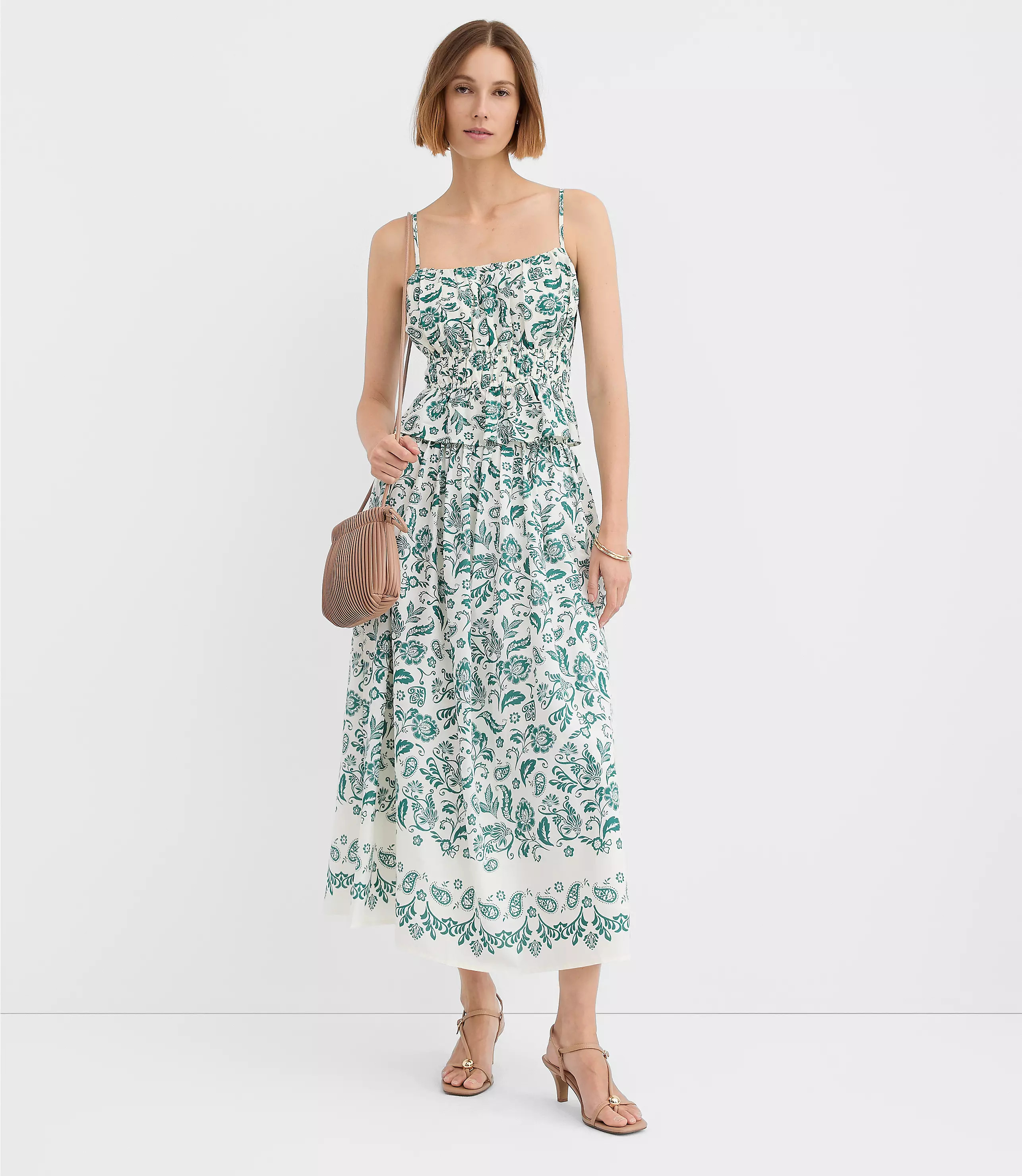 Floral Pull On Midi Skirt | LOFT