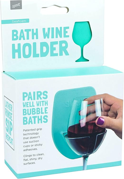 30 Watt Silicone Wine Glass Holder for Bath & Shower | Give The of Bathtub Spa Relaxation | Amazon (US)