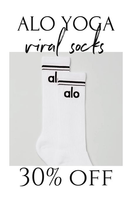Alo Yoga viral socks 🧦 
30% off making them only $16 
Great gift idea! 

#LTKsalealert #LTKfindsunder50 #LTKCyberWeek