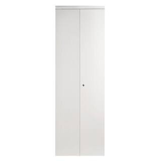 Impact Plus 30 in. x 80 in. Smooth Flush Solid Core White MDF Interior Closet Bi-Fold Door with M... | The Home Depot