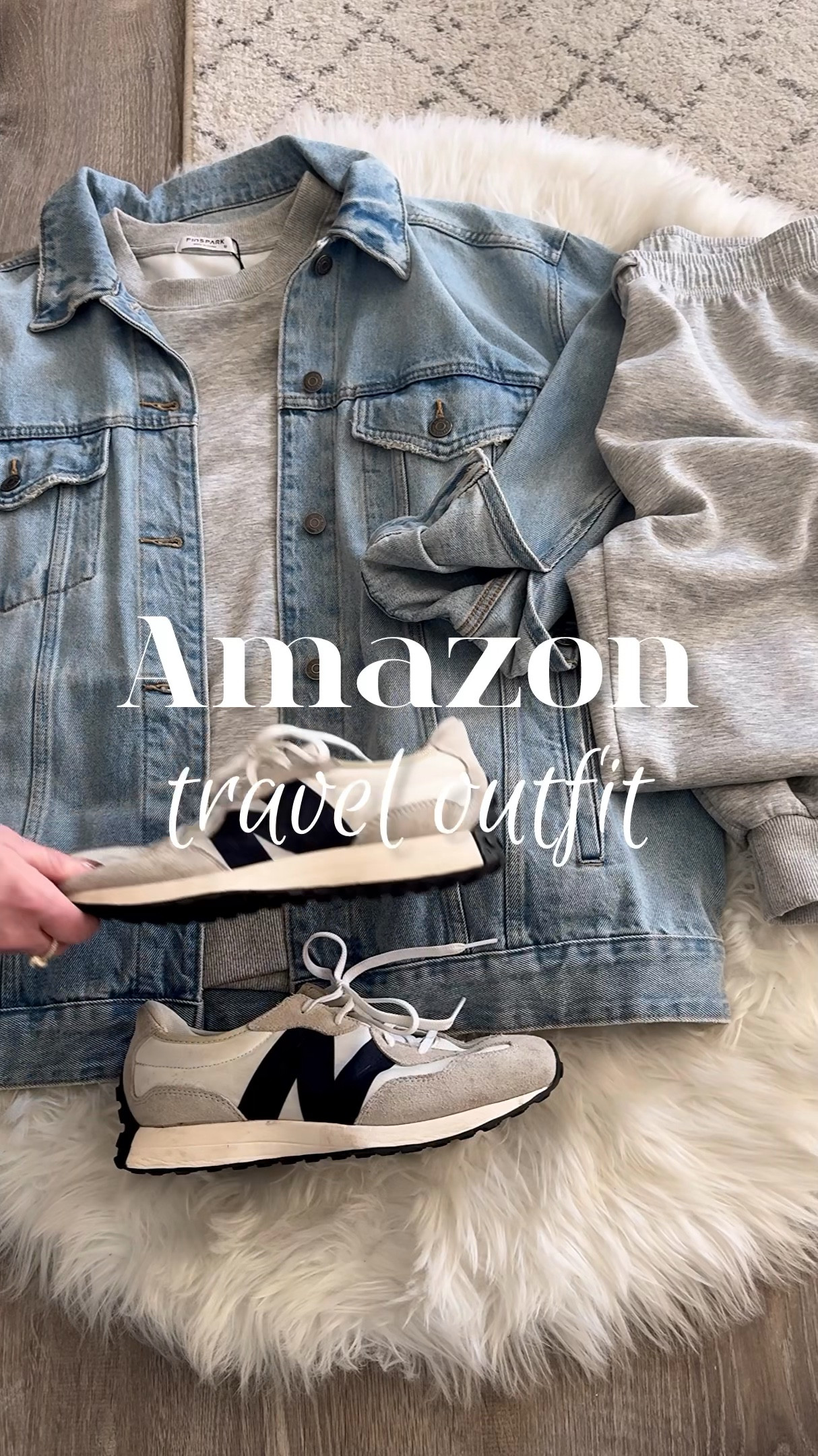 Amazon travel outfit, size medium 
Size down if between 
Look for less, travel set, casual fall outfit, what to wear

#LTKVideo #LTKSeasonal #LTKOver40