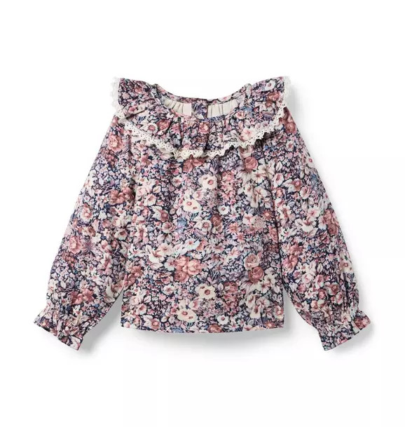 Floral Ruffle Collar Top | Janie and Jack