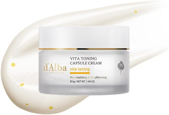 d'alba Piedmont Vita Toning capsule Cream, Deep Hydration Face Moisturizer, Glass Skin with Vita-... | Amazon (US)