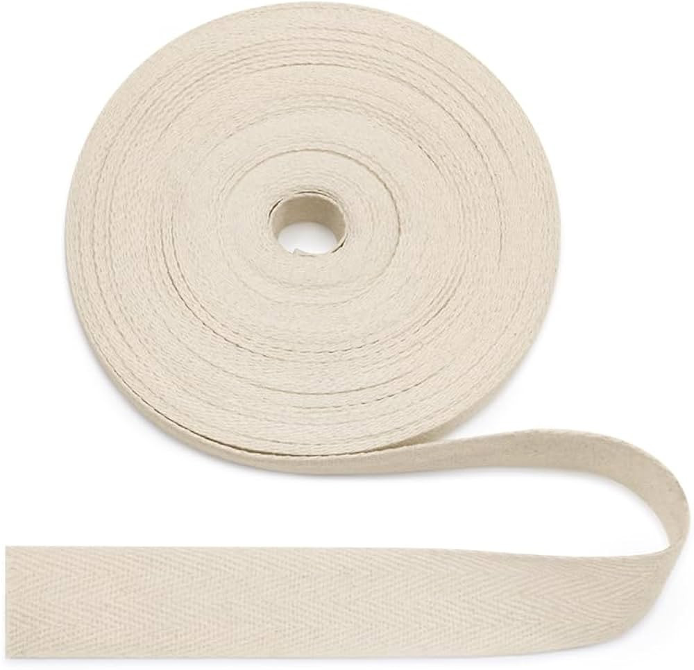 Amazon.com: SEMINI 100% Natural Cotton Beige Twill Tape 22 Yards 1.6 inch Herringbone Webbing Rib... | Amazon (US)
