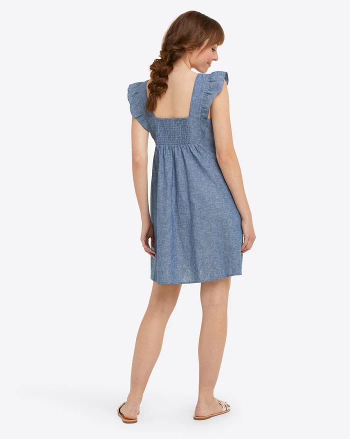 Maddie Babydoll Dress in Chambray | Draper James (US)