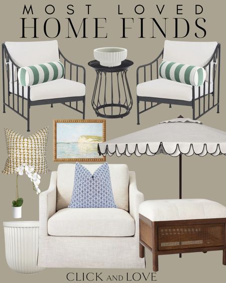 Most loved home finds from the week! Budget friendly outdoor finds for a Summer refresh ✨

Living room, bedroom, guest room, dining room, entryway, seating area, family room, curated home, Modern home decor, traditional home decor, budget friendly home decor, Interior design, style tip, look for less, designer inspired, outdoor furniture, patio , deck, porch, balcony, patio furniture, outdoor decor, umbrella, seasonal finds, seasonal decor, outdoor pillow, accent pillow, throw pillow, accent chair. Swivel chair, ottoman, framed art, art, wall art , wall decor, orchid, faux plant, target, Walmart, planter pot, Etsy 

#LTKfindsunder100 #LTKstyletip #LTKhome
