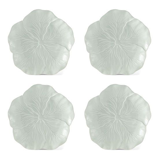 Linden Street 4-pc. Sage Green Cabbage Salad Plate | JCPenney