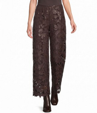 Antonio Melani Adhara Novelty Faux Leather Lace Coordinating Pants -  0 | Dillard's