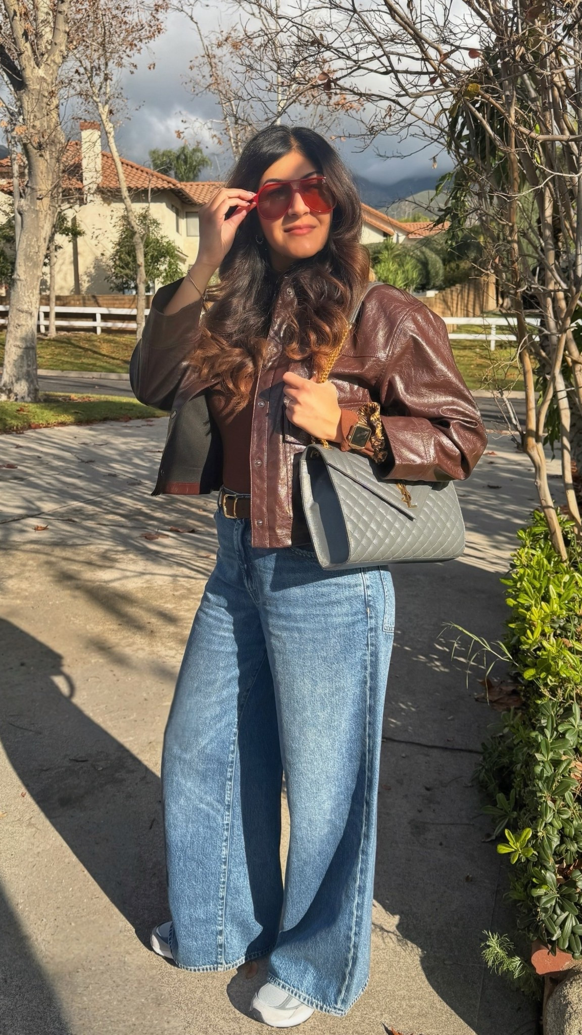 Heading out to an amusement park with the family but wanted to keep my look comfy and stylish. 15k steps with five kids this outfit held up! 
Wide leg jeans/ jean size 30
Comfy and stylish new balance sneakers
Cropped leather jacket 
Turtleneck 
Winter outfit Scarf

#LTKootd #LTKdayinmylife #LTKgrwm