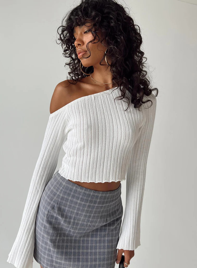 Santorini Knit Top Ivory | Princess Polly US