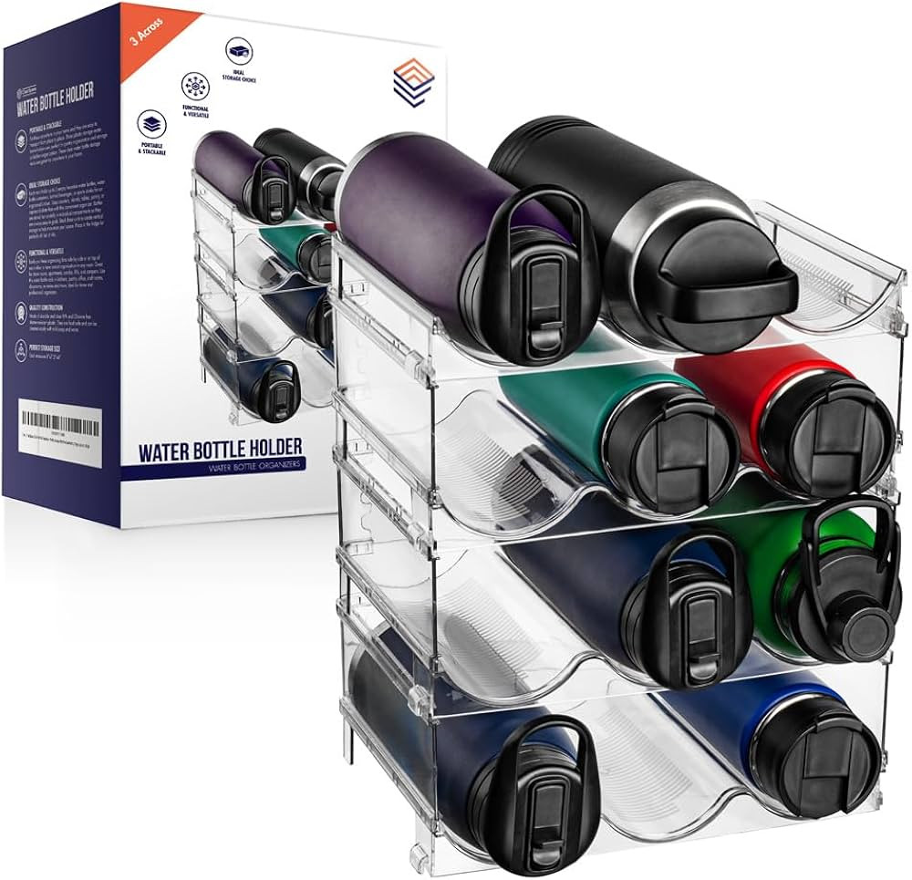 ClearSpace Water Bottle Organizer – Perfect as a Pantry and Cabinet –Water Holder or Wine Rac... | Amazon (US)