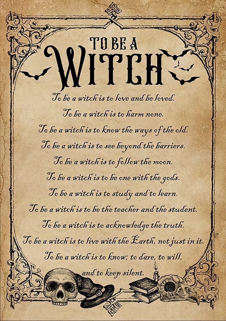 Noete To Be A Witch List Wicked Witch Halloween Art Witch With Brooms Witch And Moon Art Metal Ti... | Amazon (US)